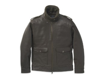 97015-22VM Auer Sherpa Collar Leather Jacket