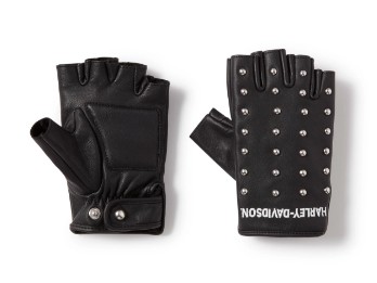 97159-25VW H-D Studded Fingerless Motorradhandschuhe aus Leder