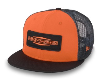 97607-25VM Trucker Cap Stacked Bar & Shield 9FIFTY Vintage Orange