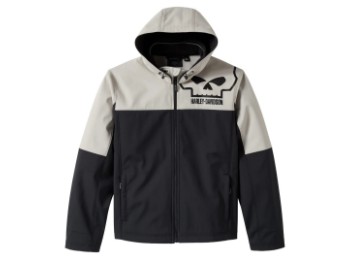 99058-25VM Softshell Jacke Willie G Skull schwarz/grau