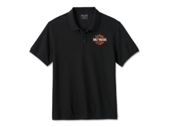 99185-24VM Bar & Shield Polo Shirt für Herren - Harley Black