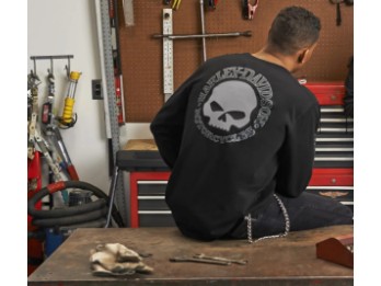 99253-25VM Skull Longsleeve, schwarz