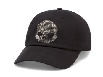 99410-26VW Women's Willie G Bling Skull Strapback Cap