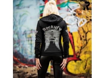 HD23005 Angel Wings, Glitzer Biker Hoodie mit Flügel