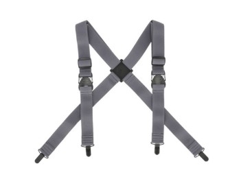 MAU501/30 Verstellbare elastische Hosenträger für Herren von Bar & Shield – Grau