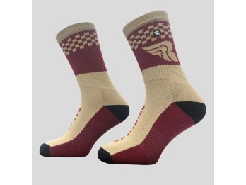 RC961169 Checkerboard Socks Red/Beige/Black