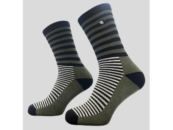 RC9614107 Half Stripe Socks Olive/Black/White