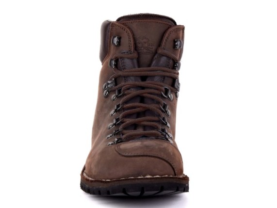 2285-36 Biker Boot Adventure Denver Brown, dunkelbraune Damen Stiefel, dunkelbraune Nähte_Front