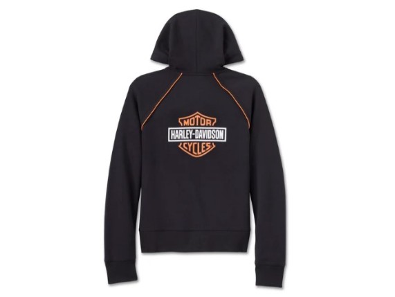 96063-25VW Classic Bar & Shield Zip Front Hoodie RS