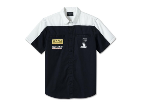 96090-24vm_Shirt-Woven, WHite Colorblock_Front