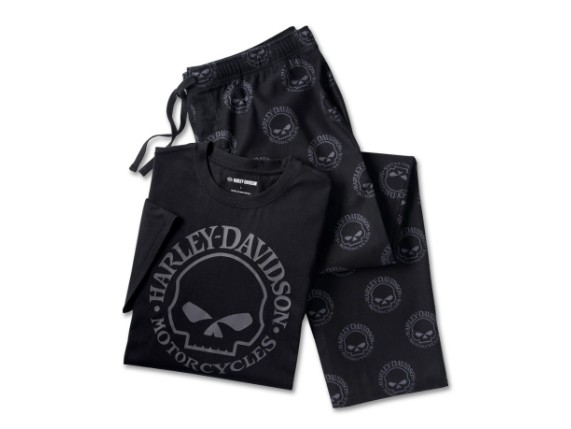 96116-25VM Willie G Skull Short Sleeve Pajama Set
