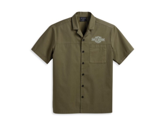 96162-23vm_SHIRT-WOVEN, GREEN_Front
