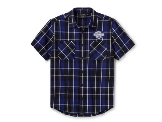 96188-26VM Essential Short Sleeve Plaid Shirt für Herren