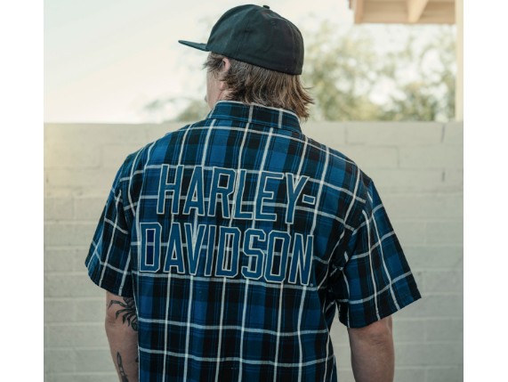 96188-26VM Essential Short Sleeve Plaid Shirt für Herren4