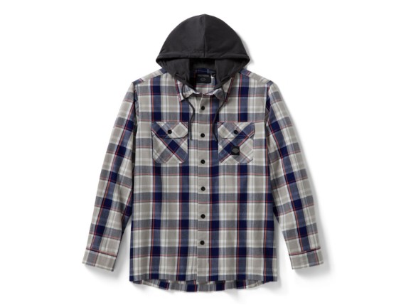 96209-26VM Essential Metal Bound Long Sleeve Hooded Shirt für Herren