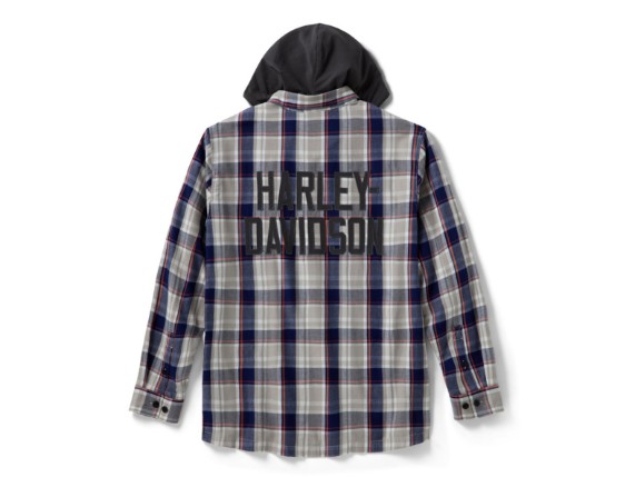 96209-26VM Essential Metal Bound Long Sleeve Hooded Shirt für Herrenrs