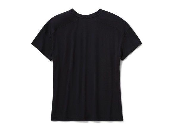 96343-26VW H-D TECH Short Sleeve Top für Damen - Harley Black5
