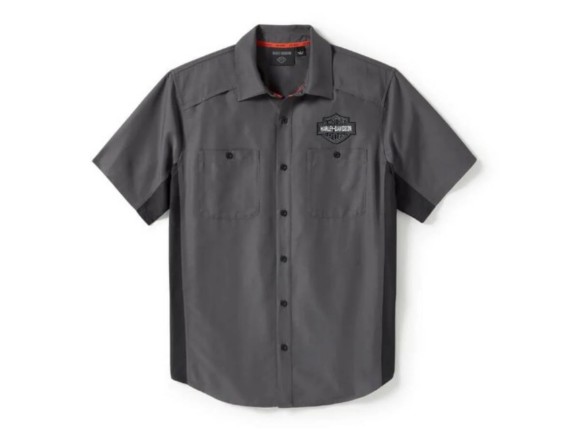 96501-25VM Tech Colour Block Shirt - Grey