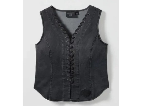 96548-25VW HARLEY-DAVIDSON WOMENS LACE UP BUSTIER VEST