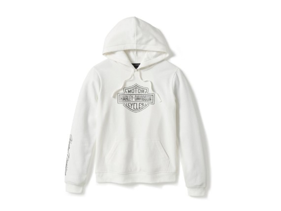 96593-25VW Essential Bling Pullover Fleece-Hoodie - Cloud Dancer