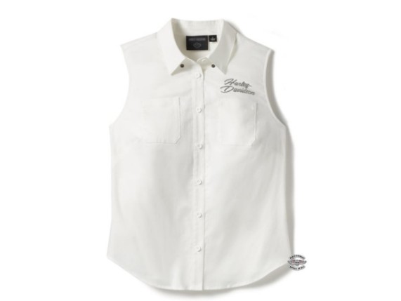 96601-25VW Essential White Sleeveless Shirt