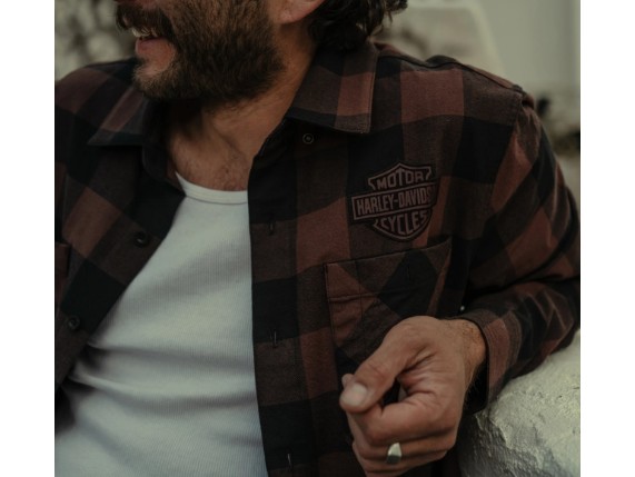 96733-25VM Bar & Shield Buffalo Check Flannel für Herren - Plaid i3