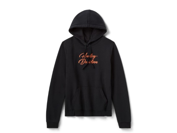 96748-25VW Essential Bling Pullover Hoodie für Damen - Harley Black