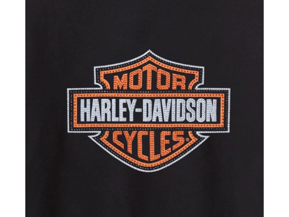 96748-25VW Essential Bling Pullover Hoodie für Damen - Harley Black d2