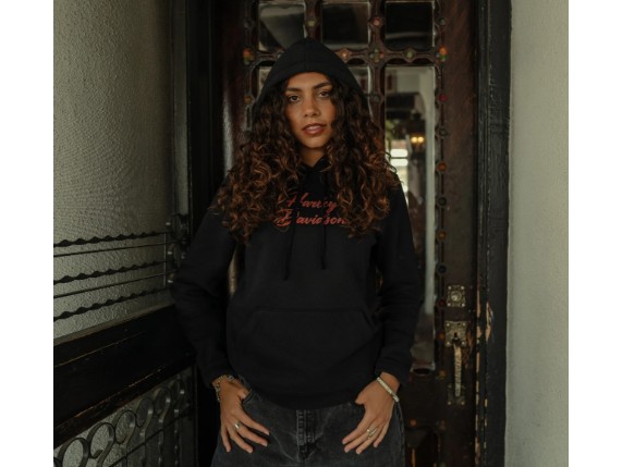 96748-25VW Essential Bling Pullover Hoodie für Damen - Harley Black image