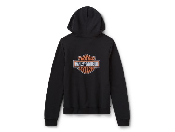 96748-25VW Essential Bling Pullover Hoodie für Damen - Harley Black rs
