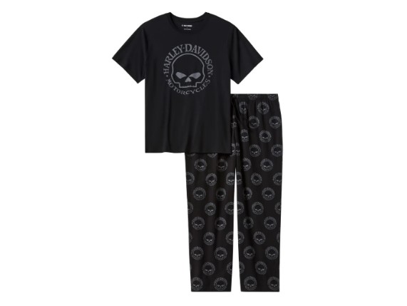 96793-25VM Herren Schlafanzug Set Willie G Skull kurzarm