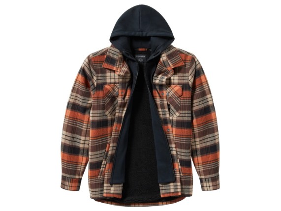 96808-25VM Hemdjacke Bar & Shield mit Kapuze offen