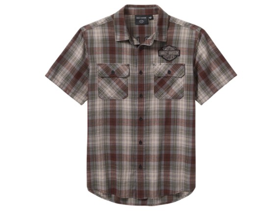 96813-25VM Plaid Shirt Racer Font Yarn Dye