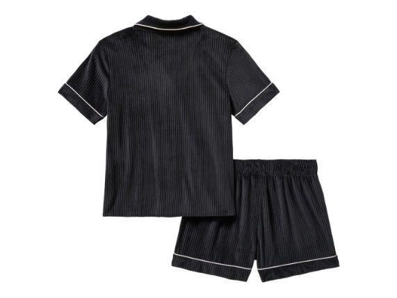 96825-25VW Damen Schlafanzug Set Short Velour rs