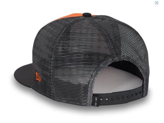 97607-25VM Trucker Cap Stacked Bar & Shield 9FIFTY Vintage Orange rs