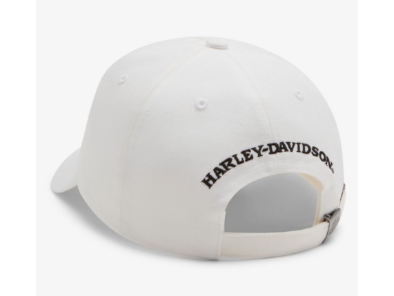 97614-26VW Women's Willie G Bling Skull Ballcap - Cloud Dancer rs