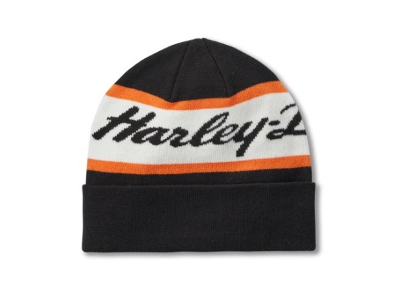 97630-25VM H-D Script Beanie - Harley Black