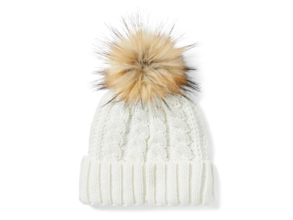 97781-25VW Leather Patch Pom Beanie2