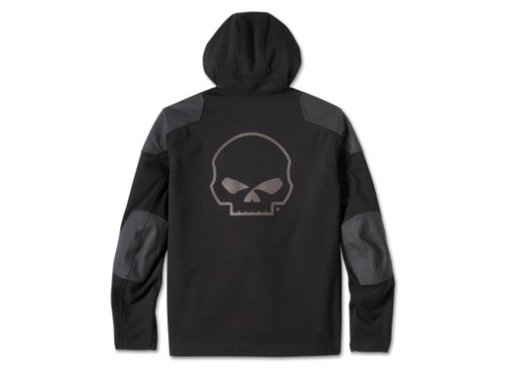 98101-25vm_Men's Willie G Skull Graphic Deflector 2.0 Hooded Riding Fleecef_Back