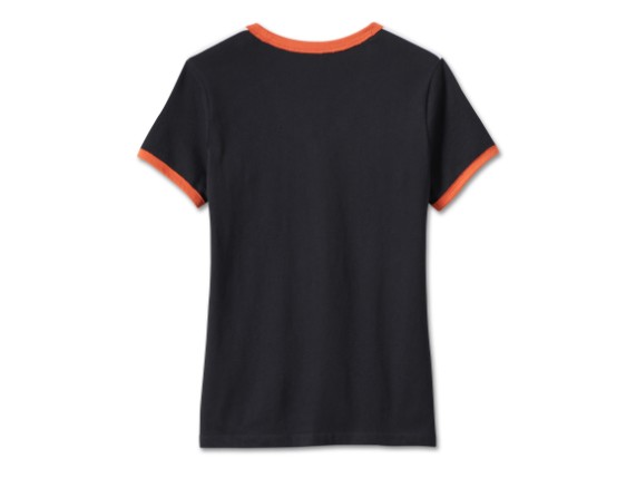 99012-23VW Iconic V-Neck Shoulder Stripe Tee