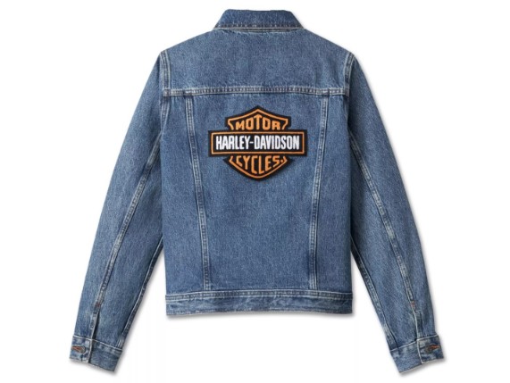 99040-23VW Jeansjacke Essential Bar & Shield blau rs