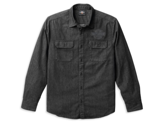 99091-22vm_Bar & Shield Denim Shirt _front