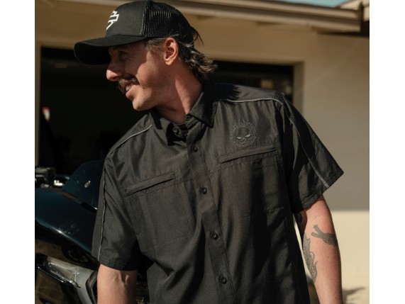 99099-26VM TECH Willie G Skull Vented Shirt für Herren image