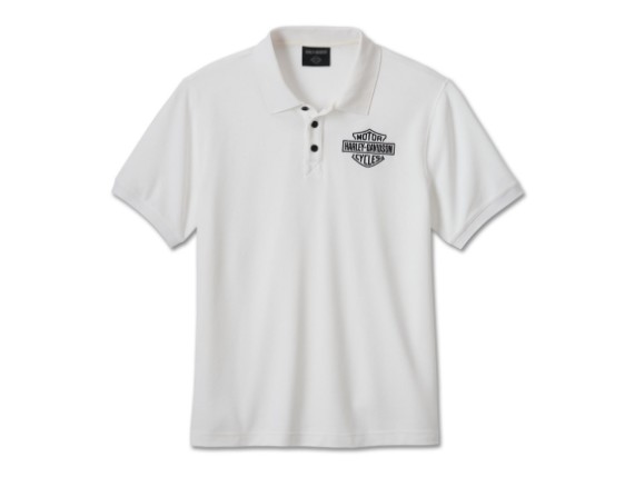 99186-24vm_Bar & Shield Polo Shirt für Herren - Bright White_Front