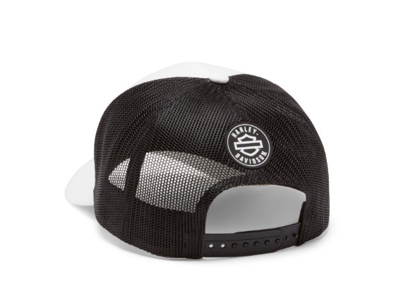 99401-26VX Logo Colorblock Verstellbare Trucker-Kappe – Cloud Dancer 2