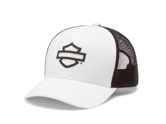 99401-26VX Logo Colorblock Verstellbare Trucker-Kappe – Cloud Dancer