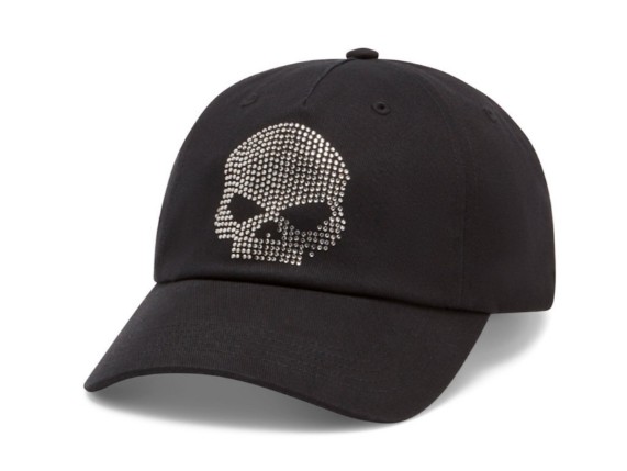 99410-26VW Women's Willie G Bling Skull Strapback Cap