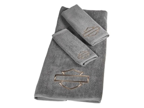 HDL-19514 Handtuch Set Open Bar & Shield grau r