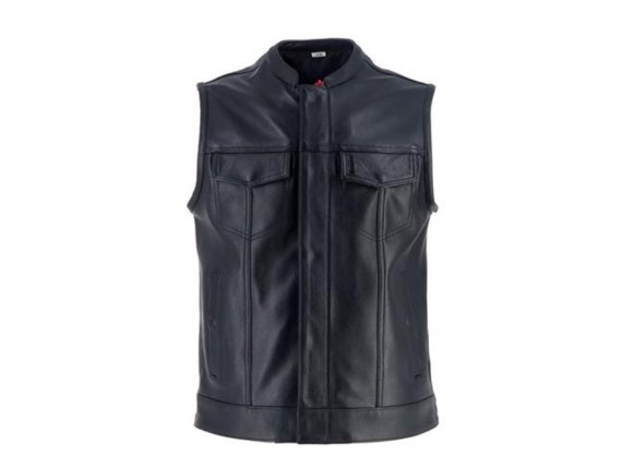 HE25008NO-04 HELSTONS WEST Gilet Leder Schwarz