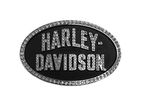MAU0003-61 Women's Oval Embellished Belt Buckle - Antique Nickle Finish